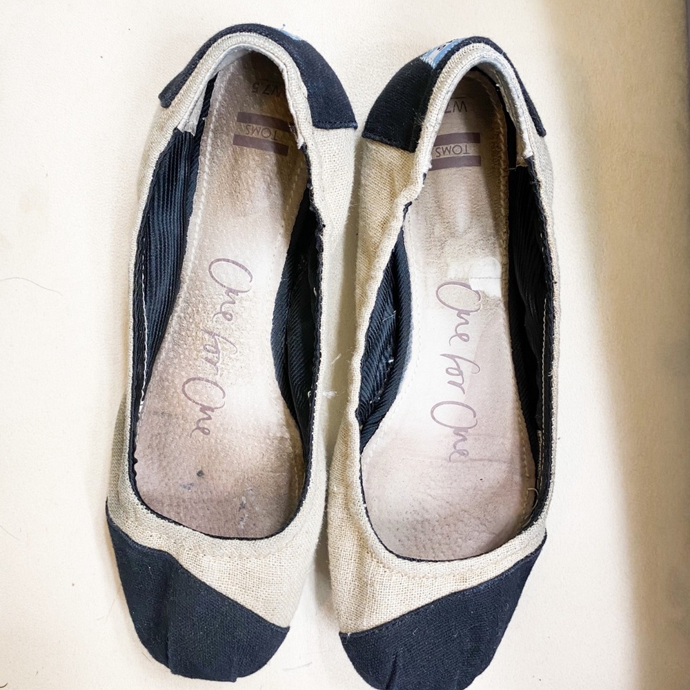 Toms Burlap Alessandra Ballet Flats